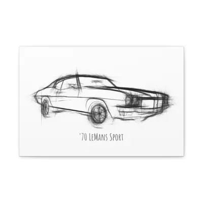 1970 LeMans Sport Canvas - Vintage Muscle Car Wall Art Print